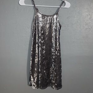 forever 21 girls silver velvet dress